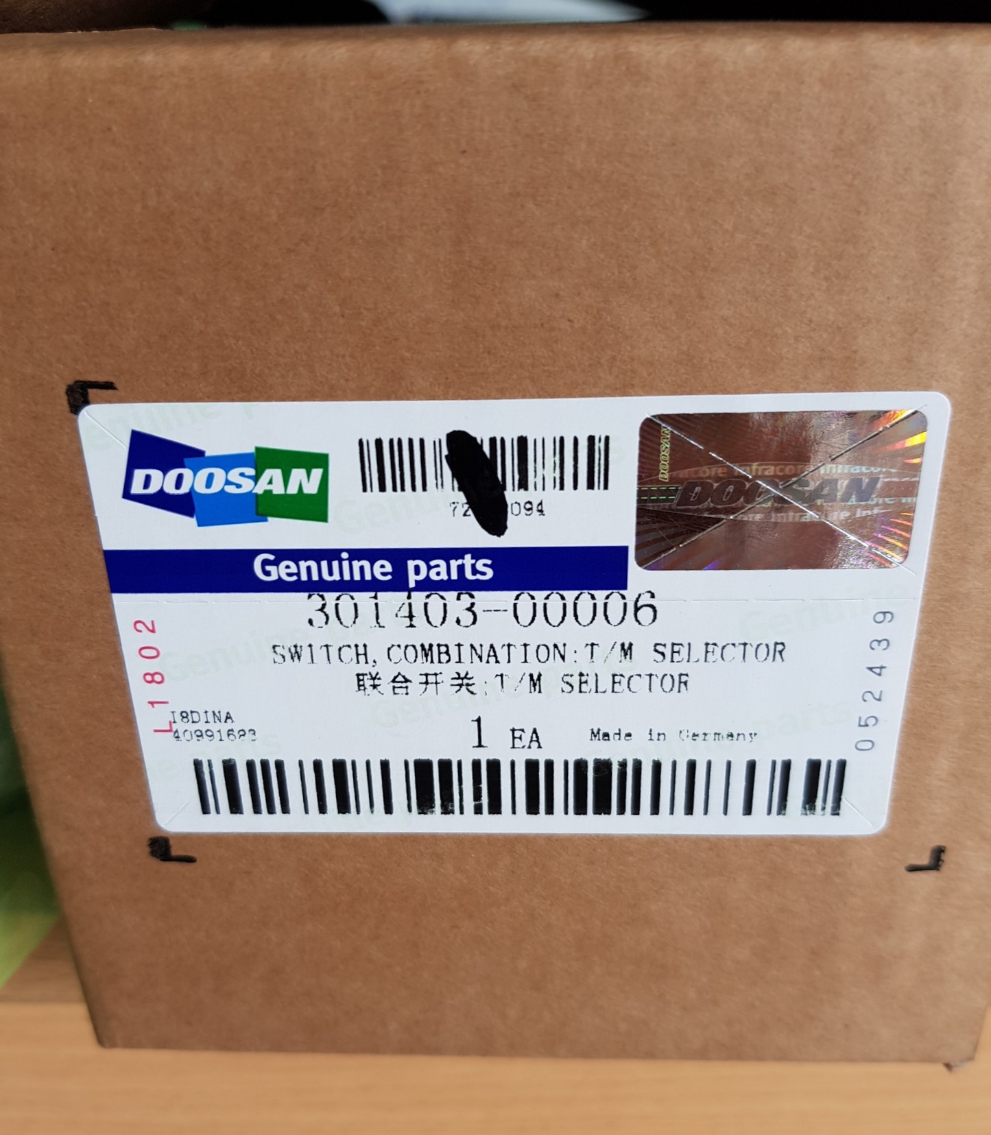 Doosan Switch Combination T/M Selector 301403-00006