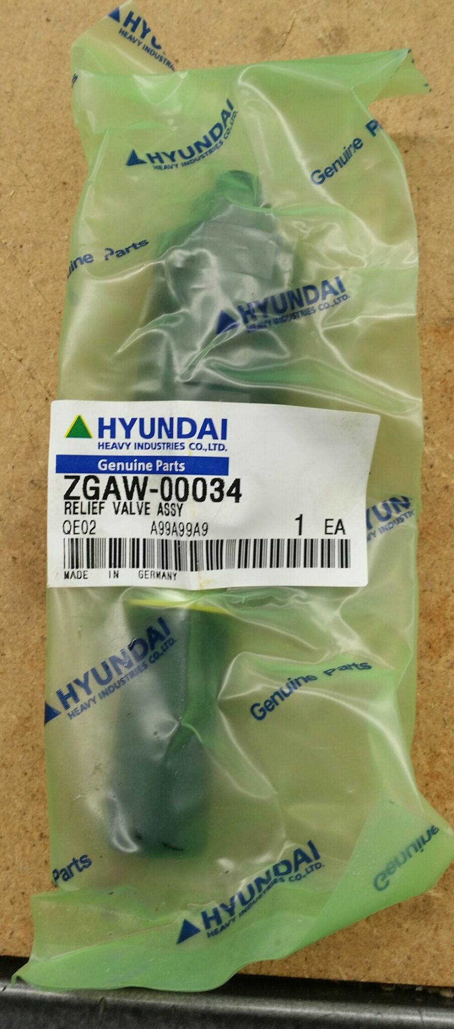 Hyundai Relief Valve Assy ZGAW-00034