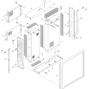 Hyundai Radiator Assy 11LL-30212 Wheel Loader Heavy Duty Parts Australia Perth